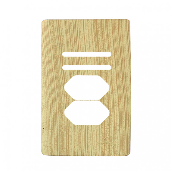 Placa p/ 2 Interruptores + 2 tomadas 4x2 - Novara Maple 